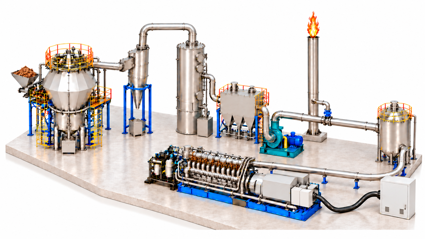 Biomass equipment concept illustration